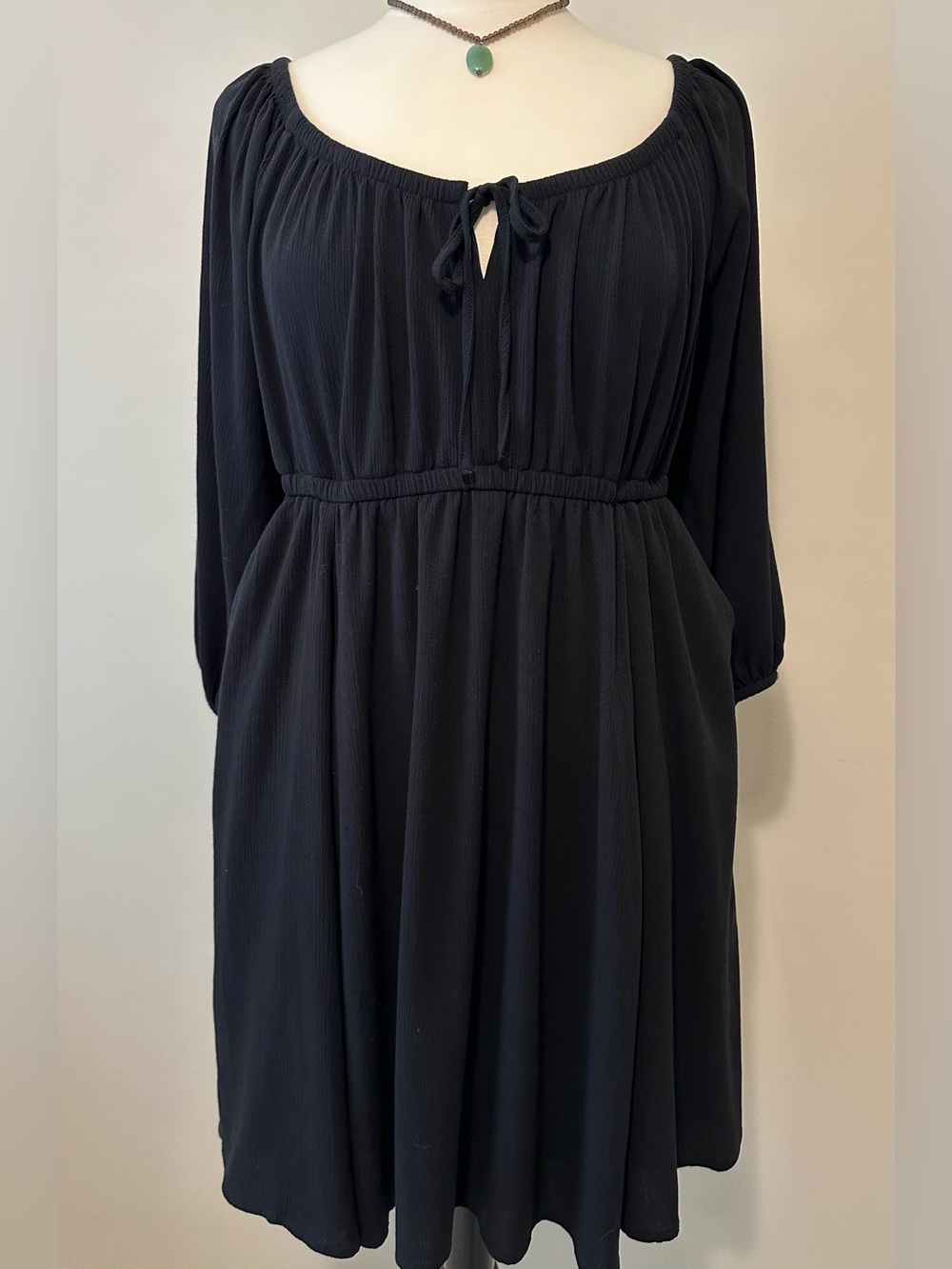 Torrid Black Peasant Dress